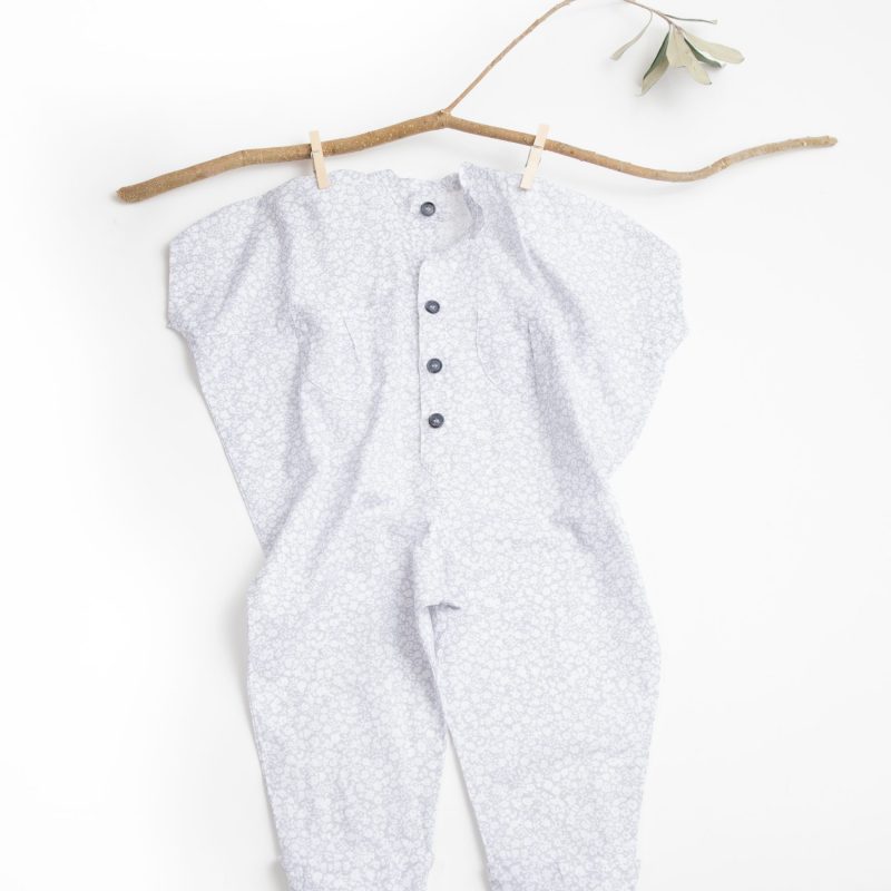 light blue patterned jumpsuit