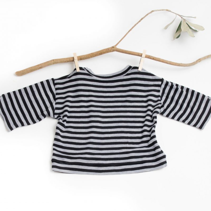 Black and grey striped t-shirt